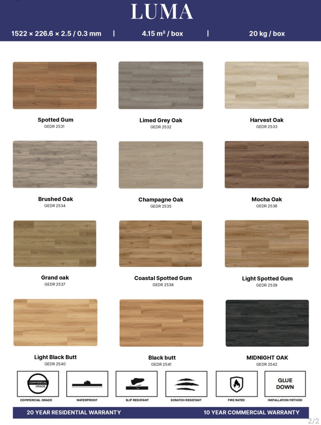 Luma vinyl 2.5mm