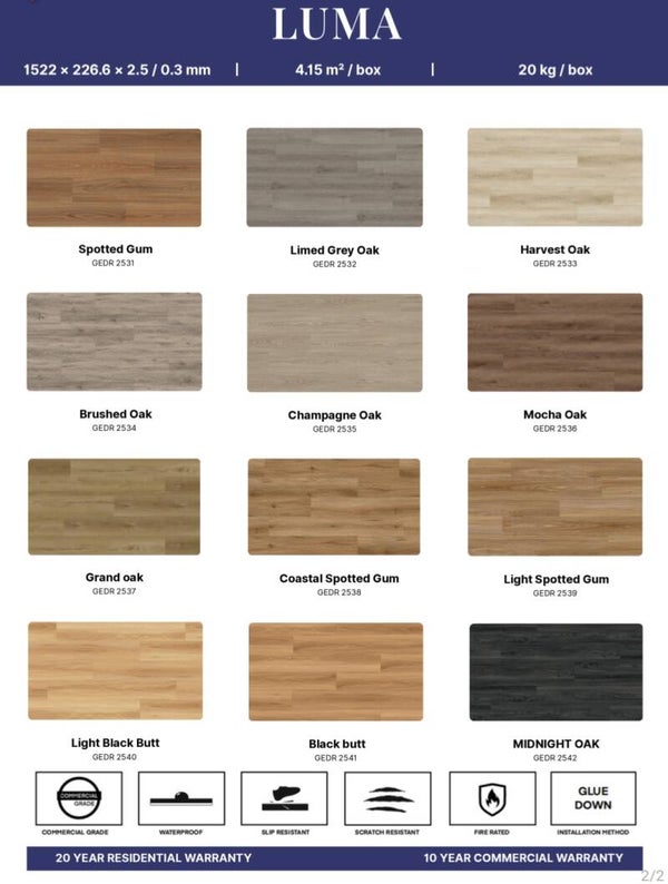 Luma vinyl 2.5mm