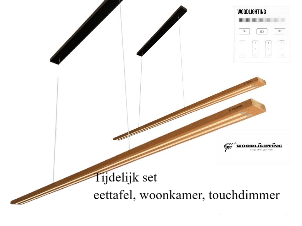 SET hanglamp Eettafel  210 CM + woonkamer 105 CM + Dimmer