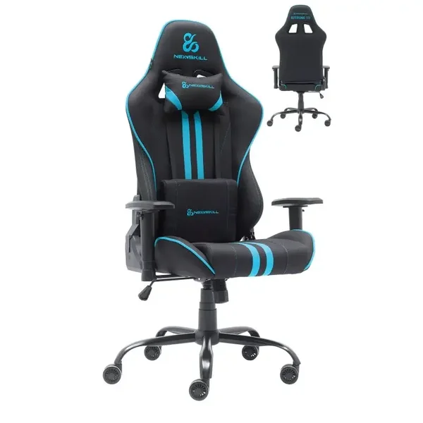 SEDIA GAMING TEMPEST SHAKE PELLE NERA-ROSSA