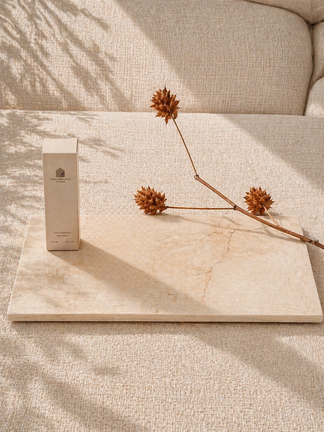 Mooisa marmer dienblad rechthoek L beige 20x40cm