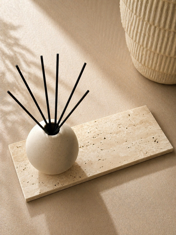 Mooisa travertine dienblad rechthoek S 10x25cm