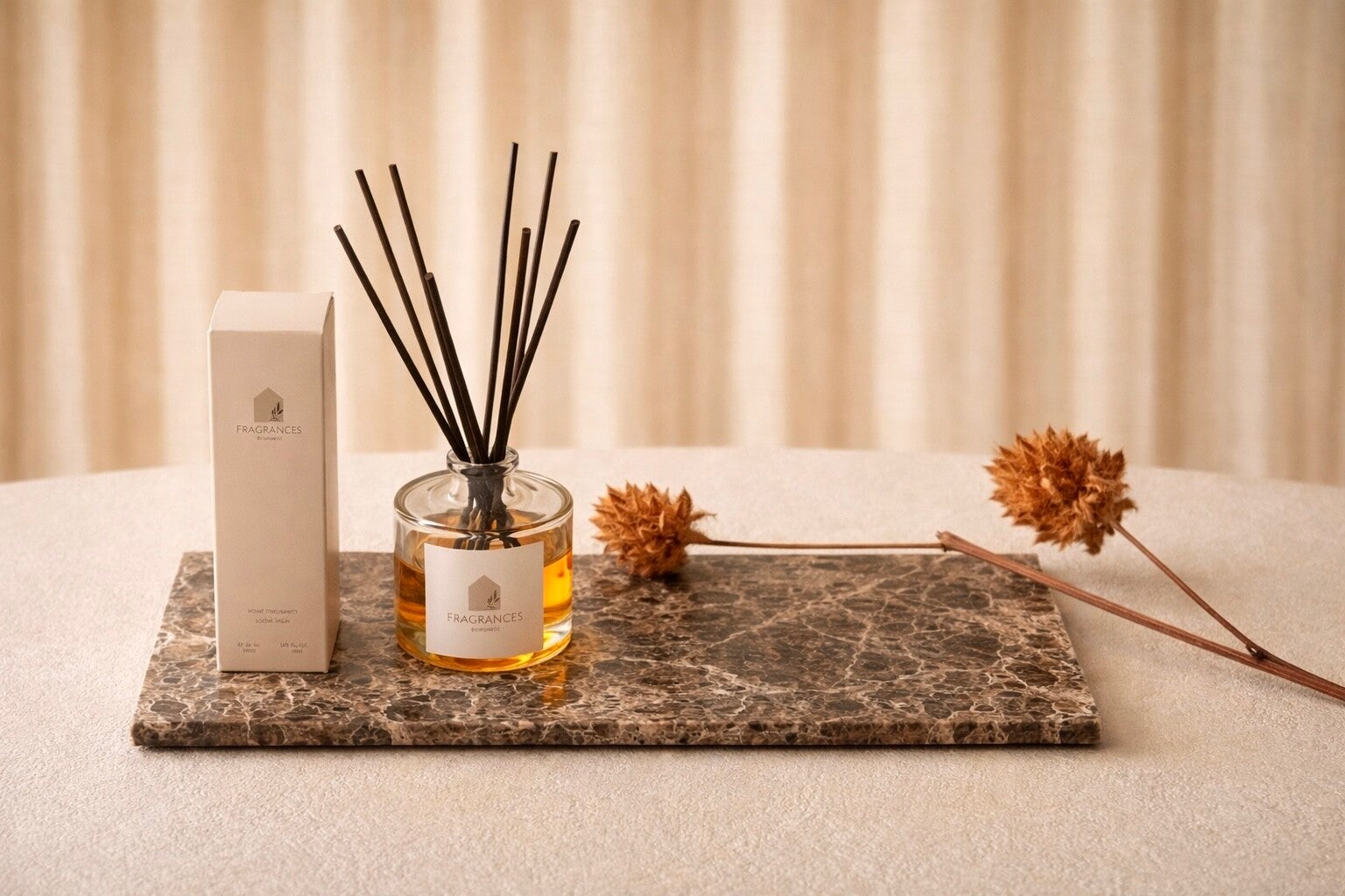 Mooisa marmer dienblad rechthoek L bruin 20x40cm