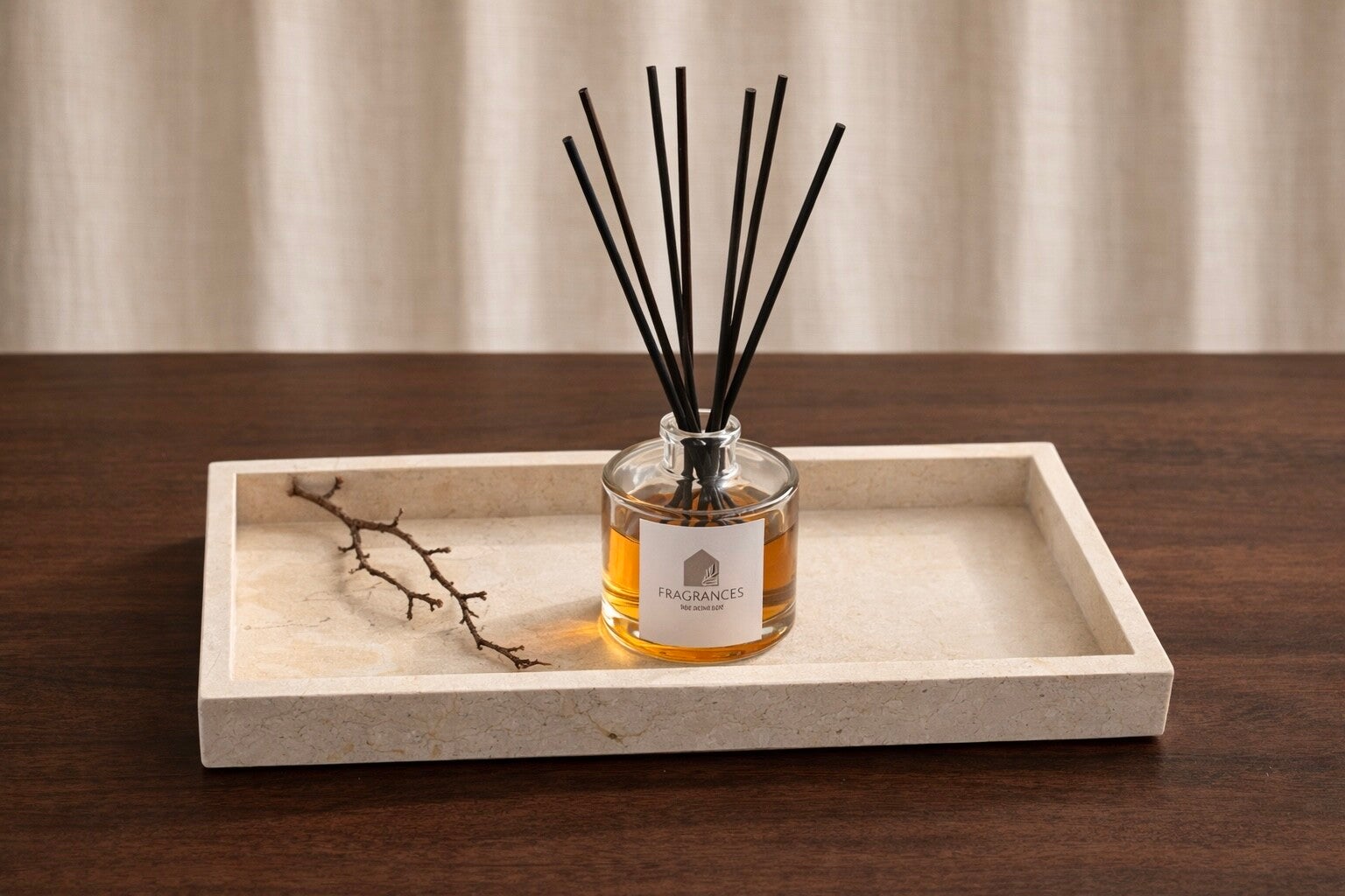 Mooisa marmer dienblad tray 15x30cm beige