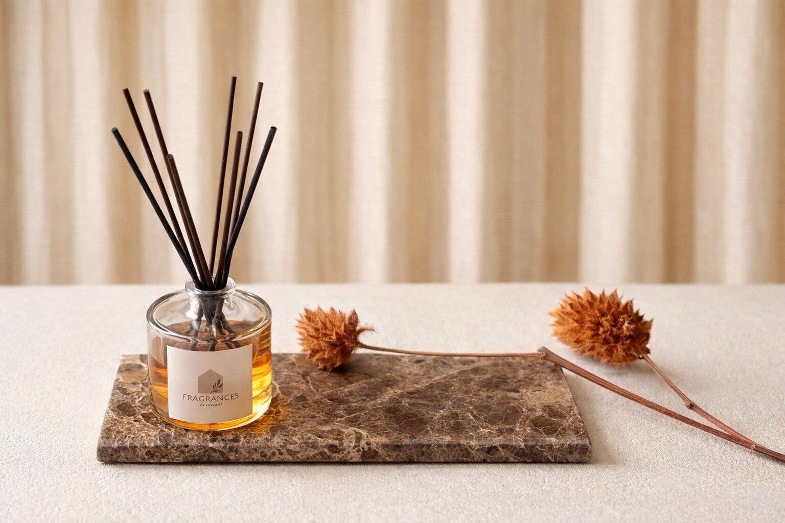 Mooisa marmer dienblad rechthoek S bruin 10x25cm