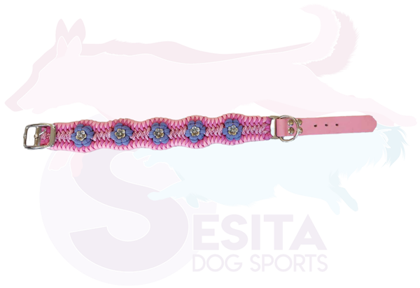 LL Paracord halsband "Snake Flower" - verstelbare sluiting