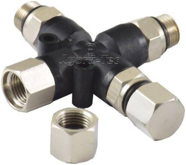Airbrush Druckluftverteiler 3-fach AT-AV-3 Schwarz |