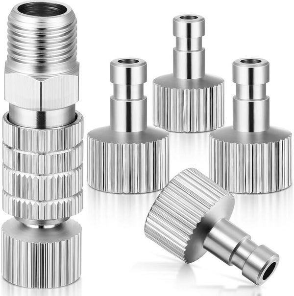 5 Stücke Airbrush Kupplung Adapter Kit 1/8 Zoll Buchsen und Stecker
