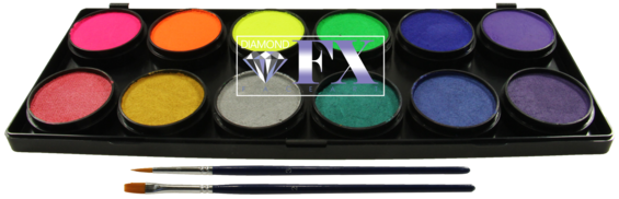 12er Schmink -Set metallic & neon