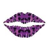 Lippen Tattoo «Purple Cheetah