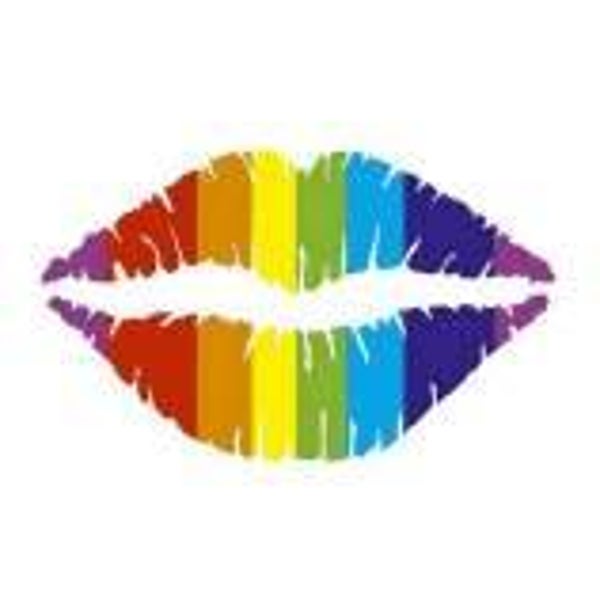 Lippen Tattoo «Rainbow