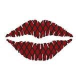 Lippen Tattoo «Red Fishnet