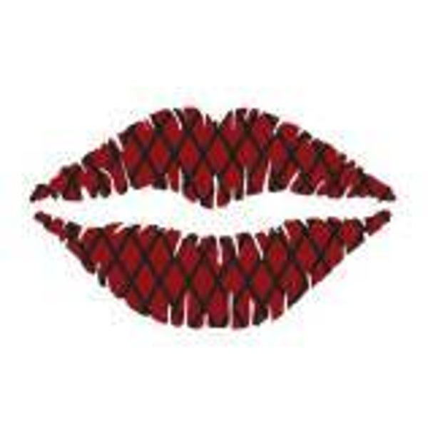 Lippen Tattoo «Red Fishnet