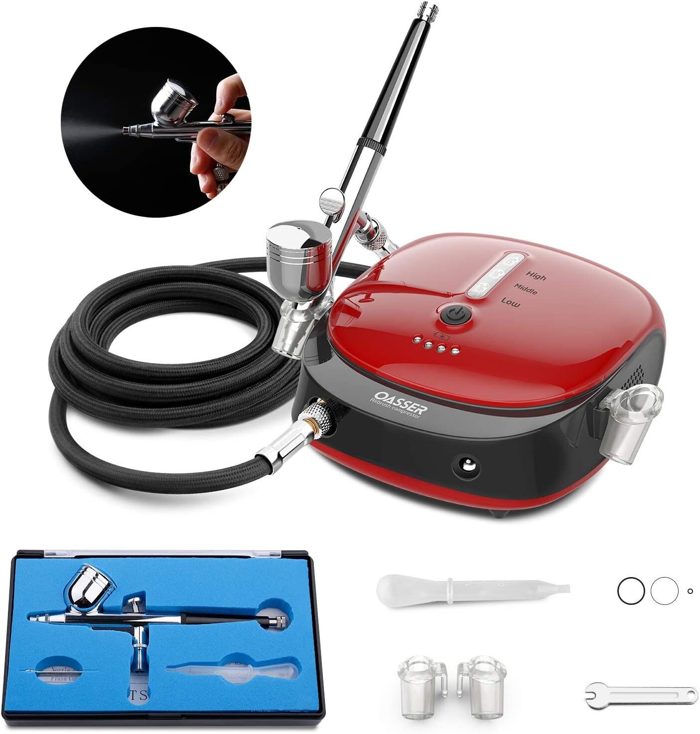 Airbrush-Set mit klein Kompressor