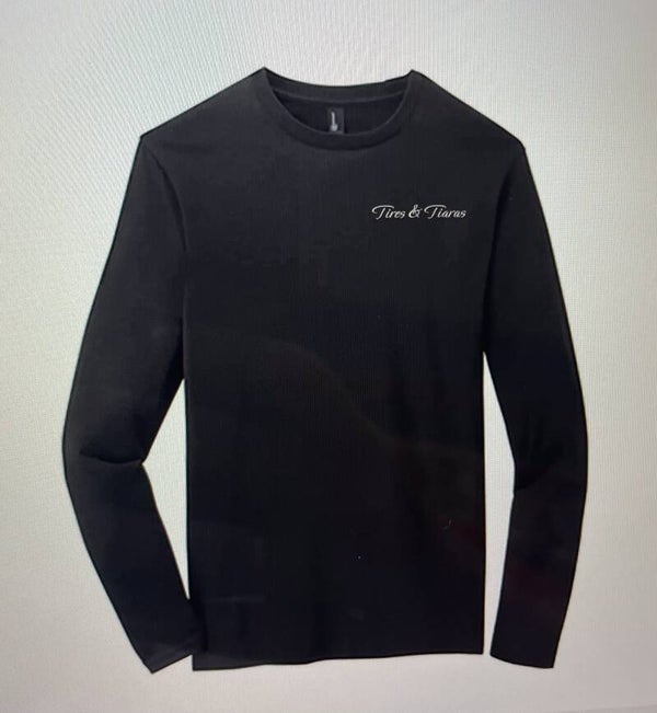 black long sleeve company shirt