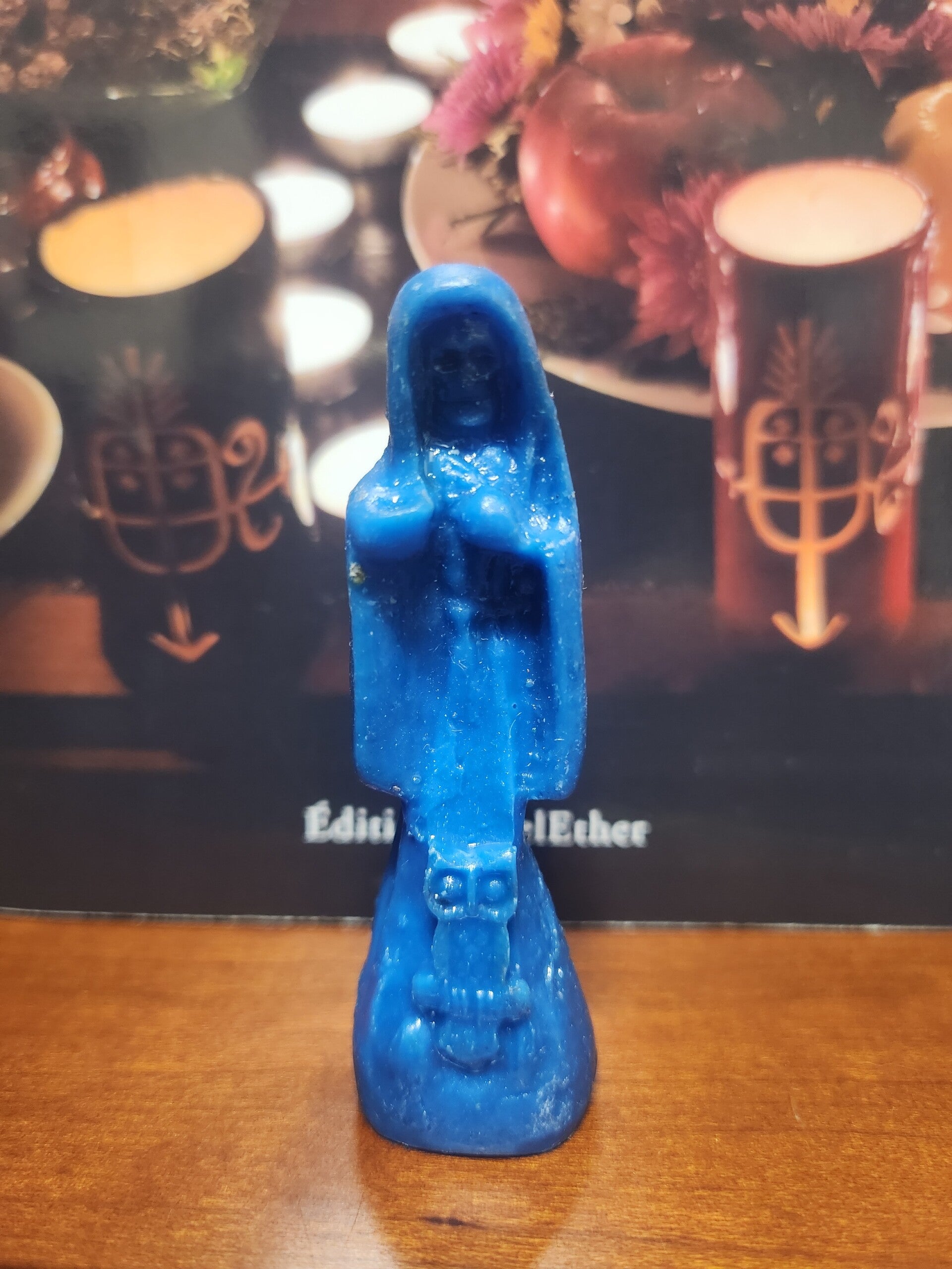 Santa Muerte azul 7cm