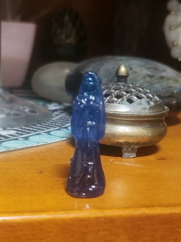 Santa Muerte azul transparente 3,5cm