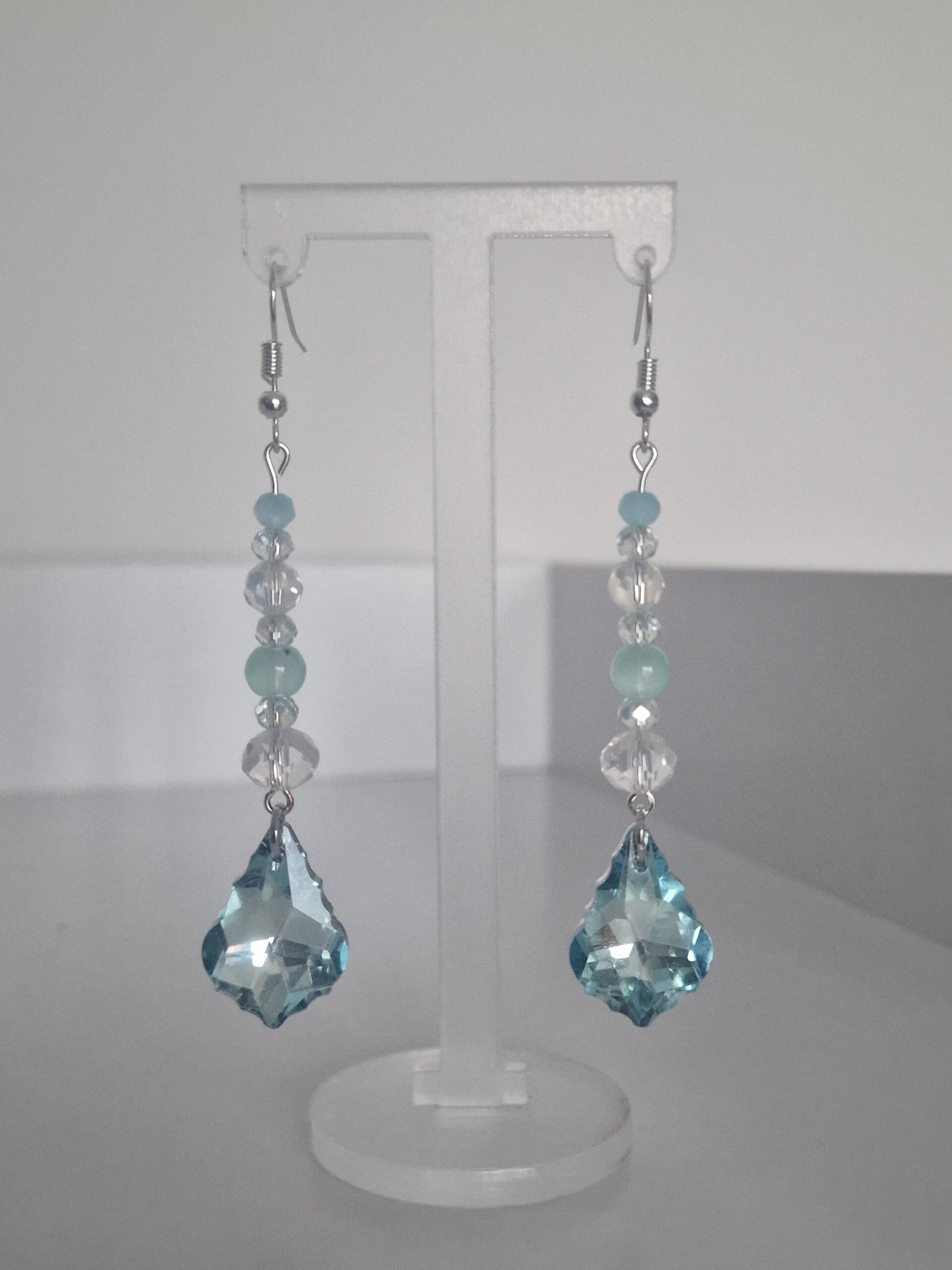 Boucles d’oreilles Aqua Lumière – Acier inoxydable