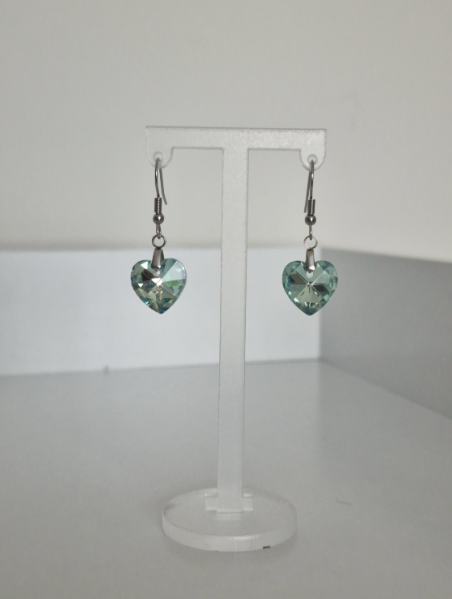 Boucles d'oreilles coeurs brillant