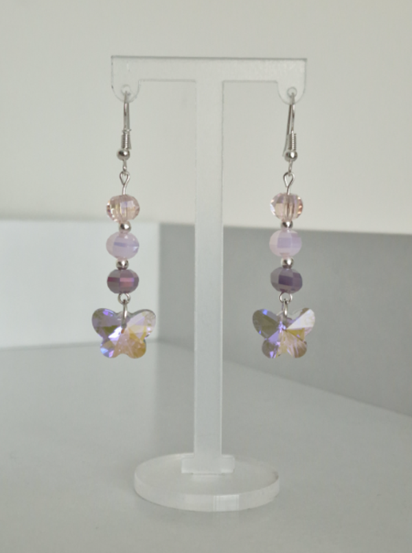Boucles d'oreilles papillons magnifique - 2 couleurs au choix