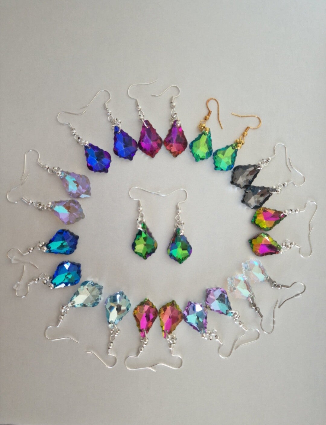 Boucles d'oreilles pampilles multireflets