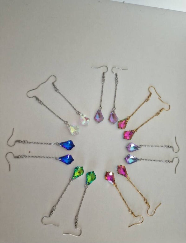 Boucles d'oreilles pendantes lumineuses - Reflets Précieux