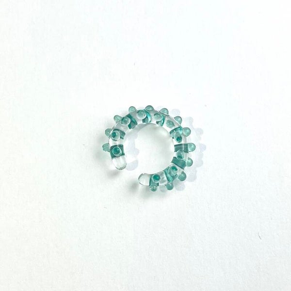 Nausznica Pixie bezbarwny + butelkowa zieleń