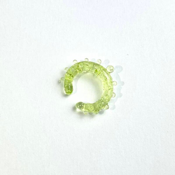 Nausznica Pixie transparentna żółto zielona