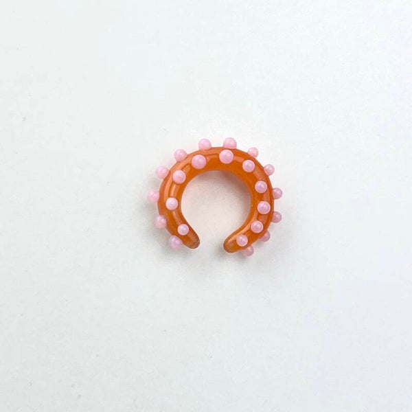 Nausznica Pixie pomarańcz + róż