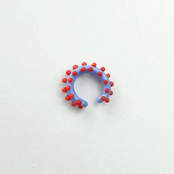 Nausznica Pixie błękit + czerwień