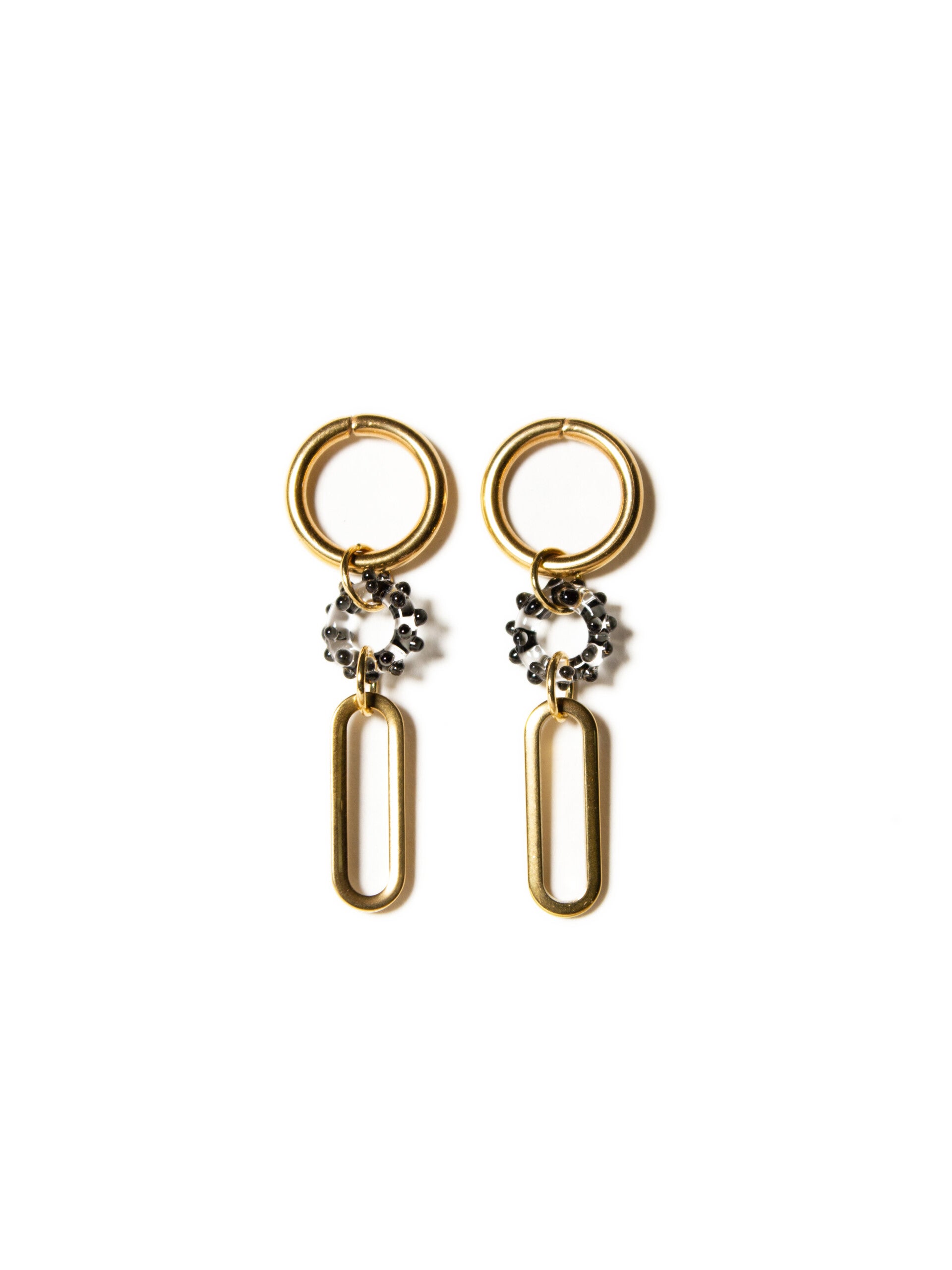 Kolczyki MIST - czarne długie