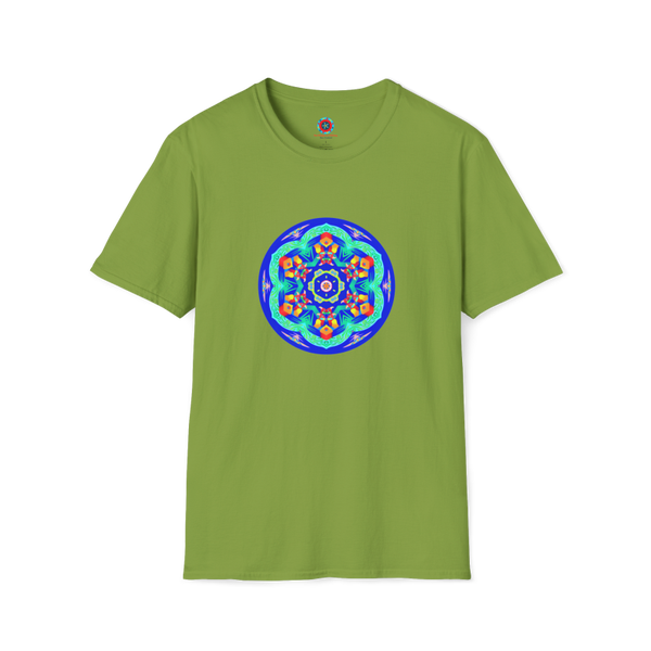 Parrots in A Mandala Unisex Soft Style T-Shirt