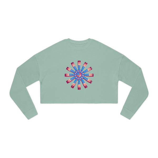 Floral Star Women's Cropped Sweatshirt