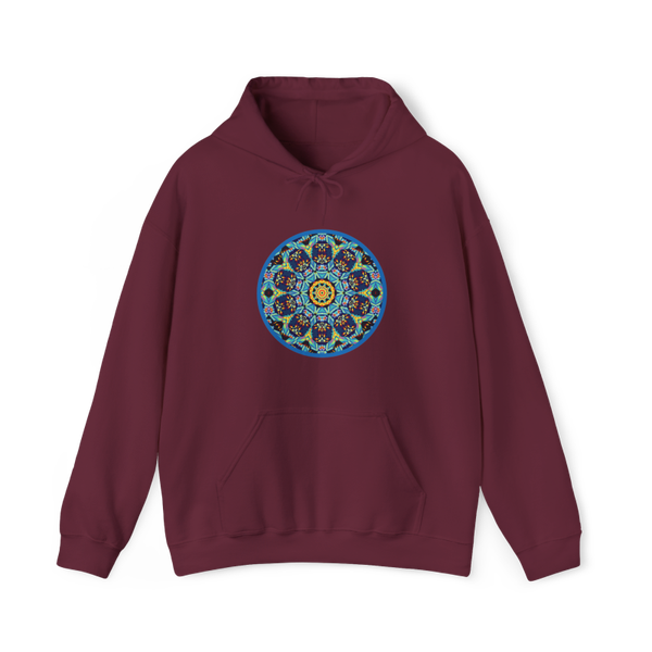Flower Power Blue Mandala Unisex Heavy Blend™ Hooded Sweatshirt