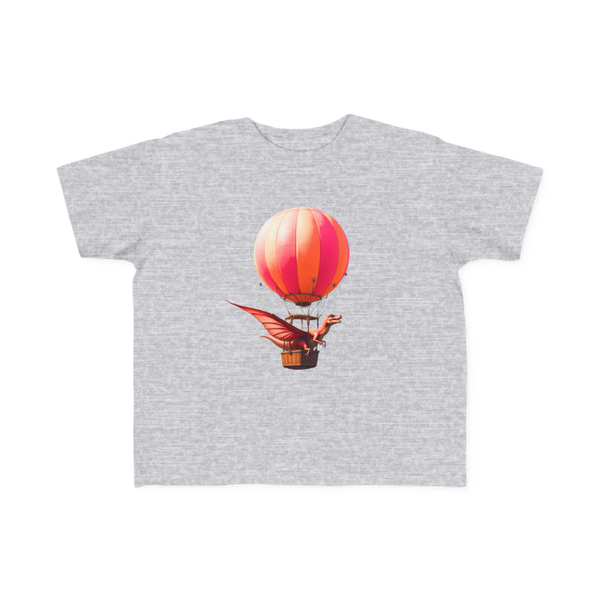 Dragon Riding in Hot Air Balloon Toddler's Fine Jersey T Shirt