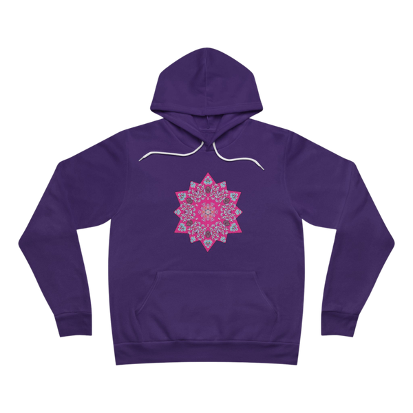 Pink Coral Mandala Unisex Sponge Fleece Pullover Hoodie