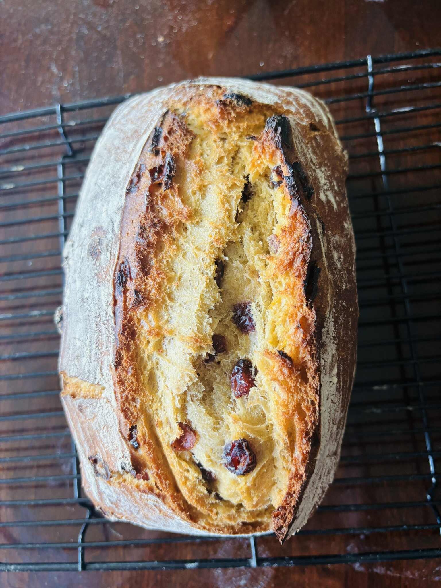 Orange Cranberry Sourdough Bread