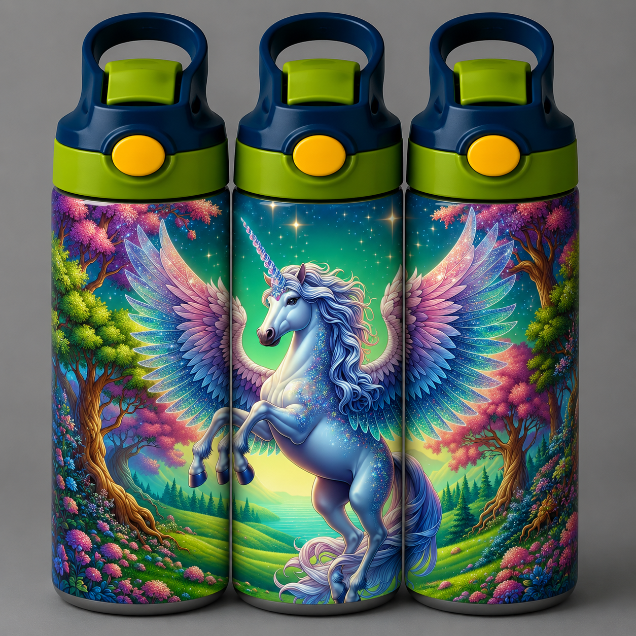 🦁 Kinder Trinkflasche mit Einhorn Motiv 1🌸