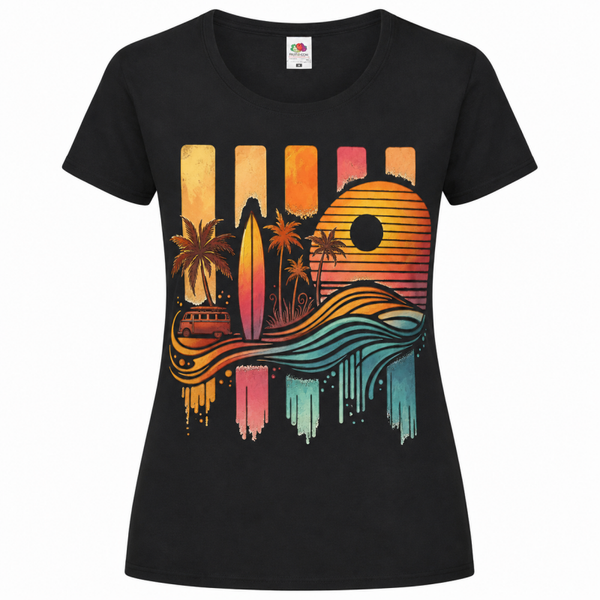 Retro Surf Sunset Shirt 🌴🌊☀️