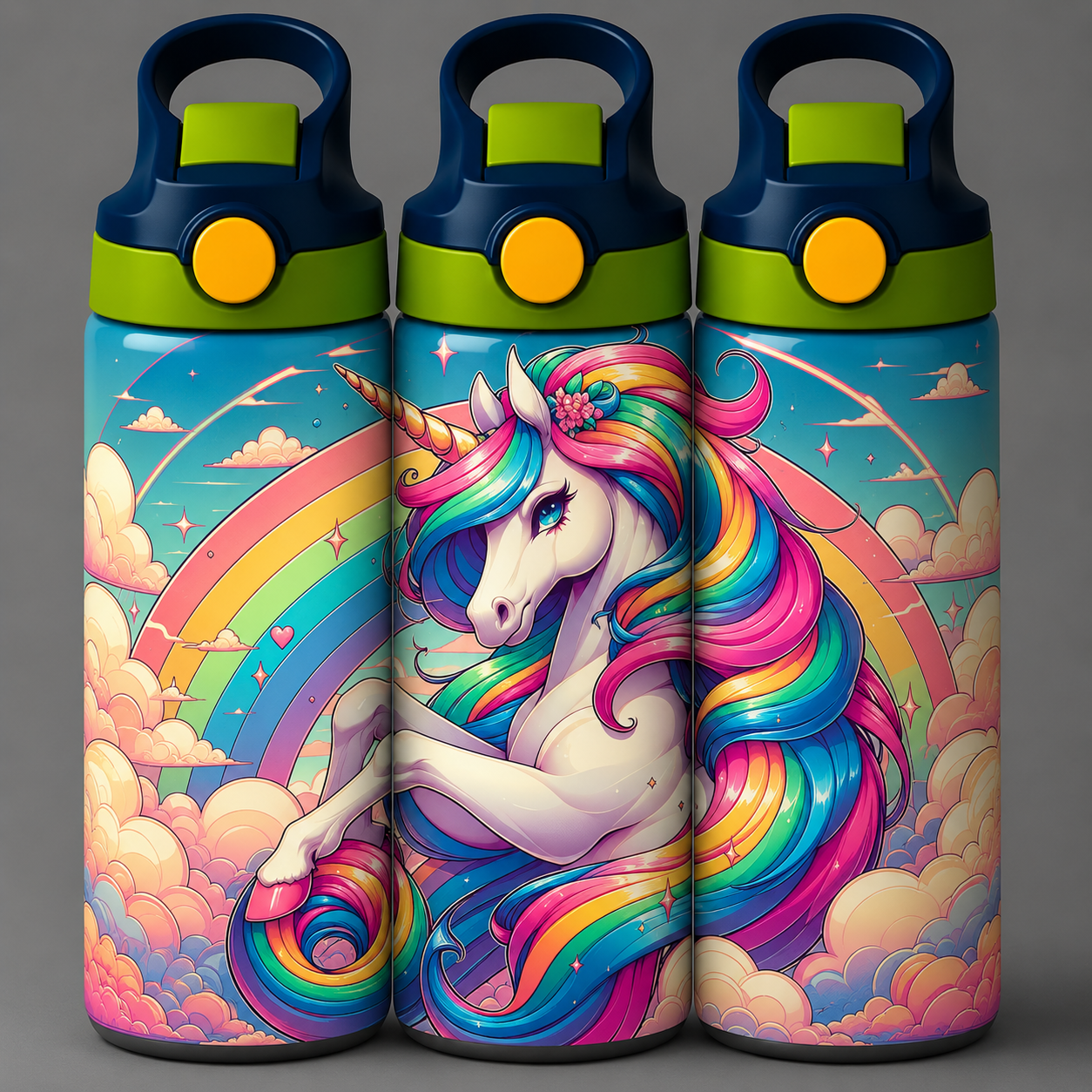🦁 Kinder Trinkflasche mit Einhorn Motiv 11🌸