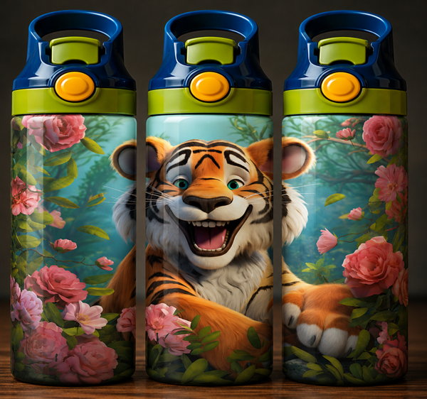 🦁 Kinder Trinkflasche mit Cartoon Motiv 11🌸