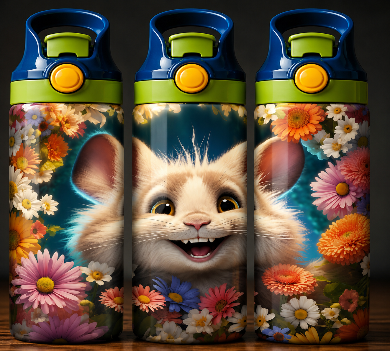 🦁 Kinder Trinkflasche mit Cartoon Motiv 13🌸