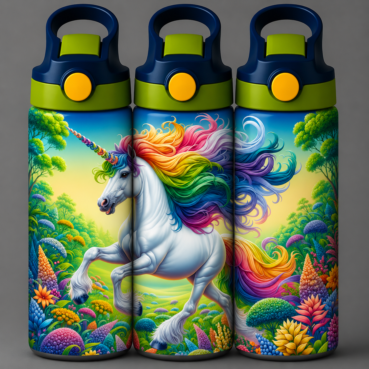 🦁 Kinder Trinkflasche mit Einhorn Motiv 15🌸
