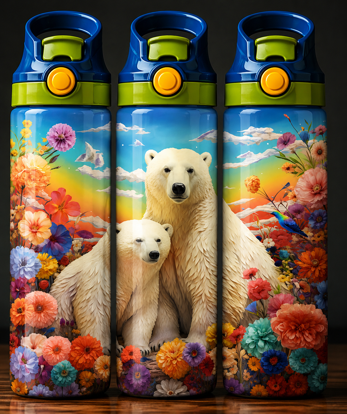 🦁 Kinder Trinkflasche mit Cartoon Motiv 17🌸
