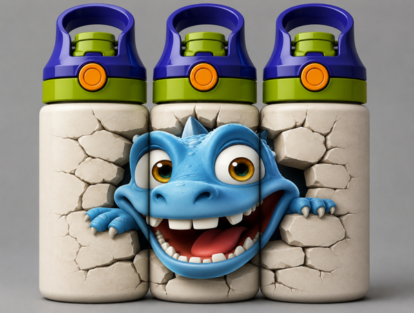 🦁 Kinder Trinkflasche mit Dino Motiv 17🌸