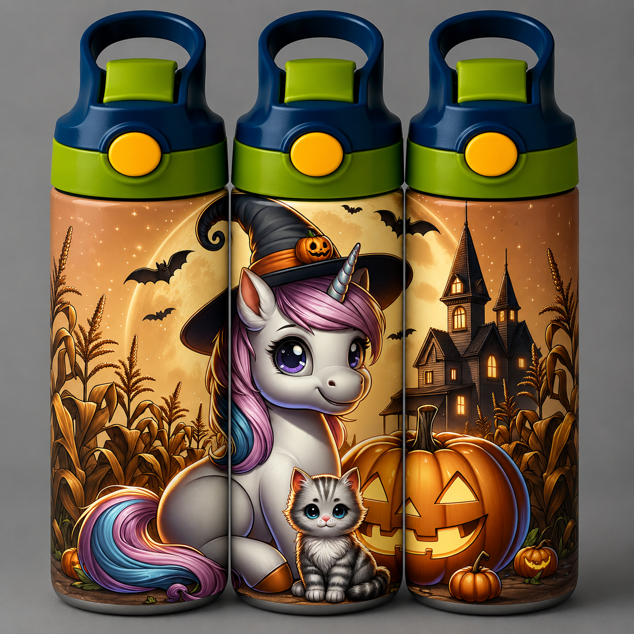 🦁 Kinder Trinkflasche mit Einhorn Motiv 2🌸