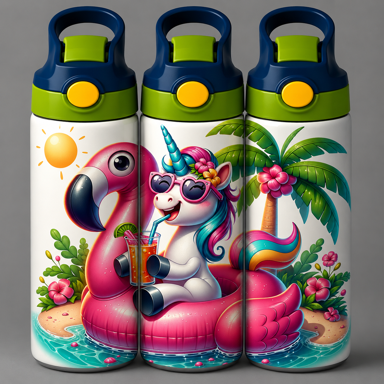 🦁 Kinder Trinkflasche mit Einhorn Motiv 3🌸