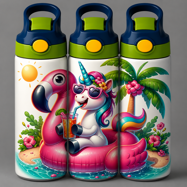 🦁 Kinder Trinkflasche mit Einhorn Motiv 3🌸