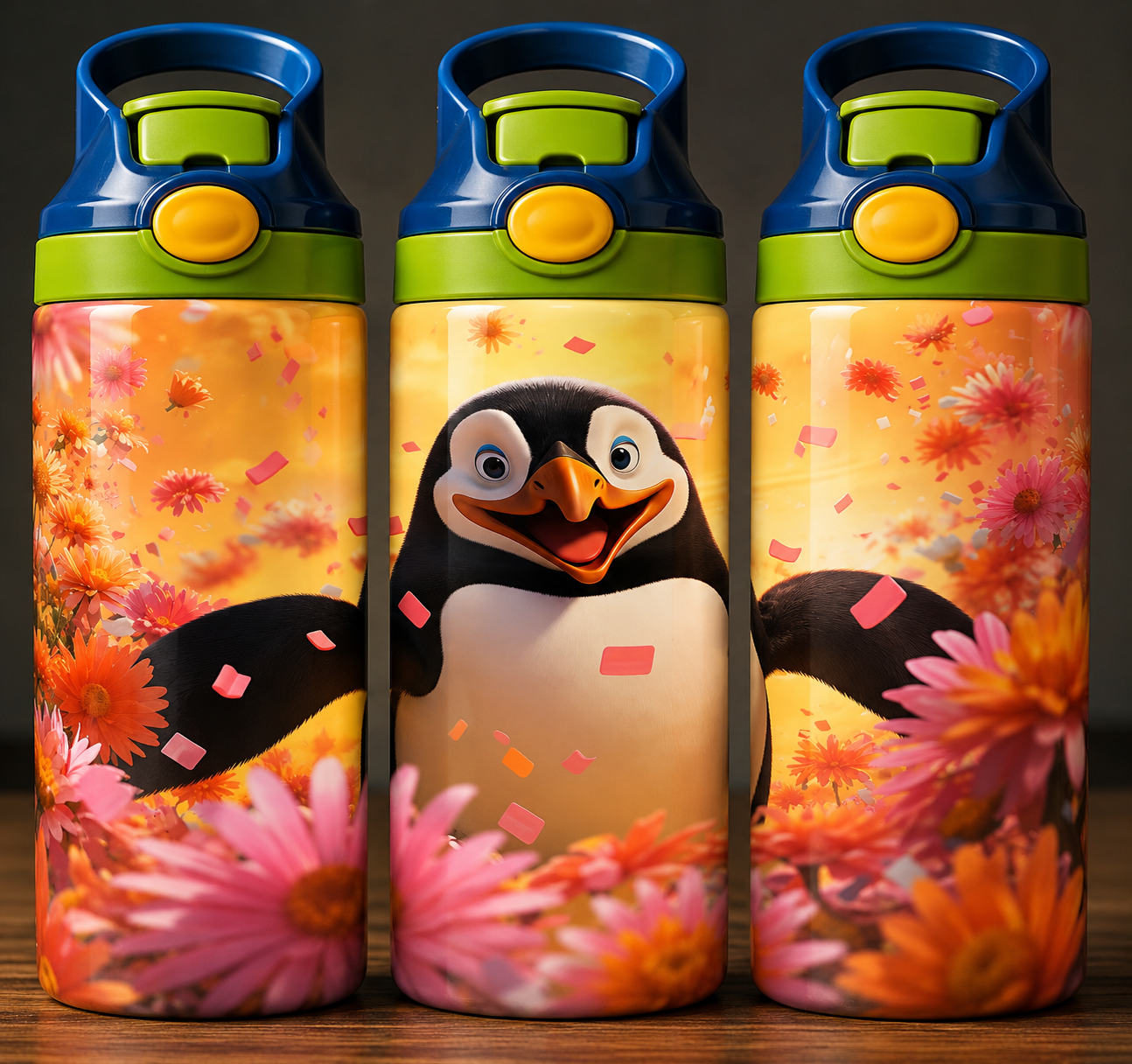 🦁 Kinder Trinkflasche mit Cartoon Motiv 5🌸