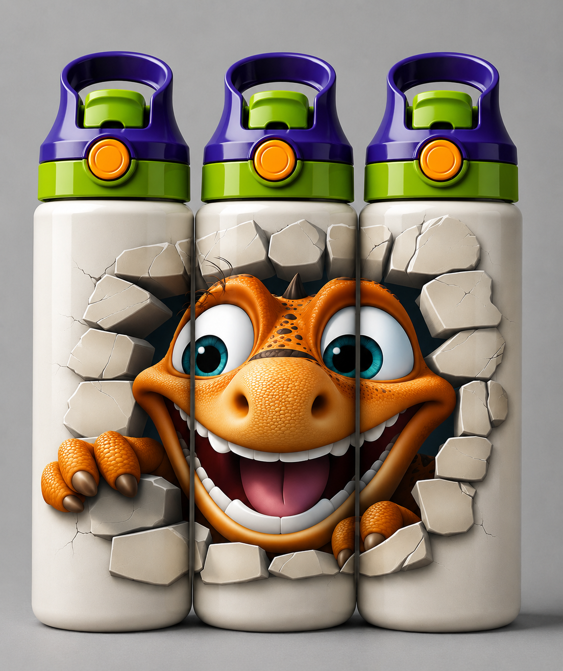 🦁 Kinder Trinkflasche mit Dino Motiv 6🌸